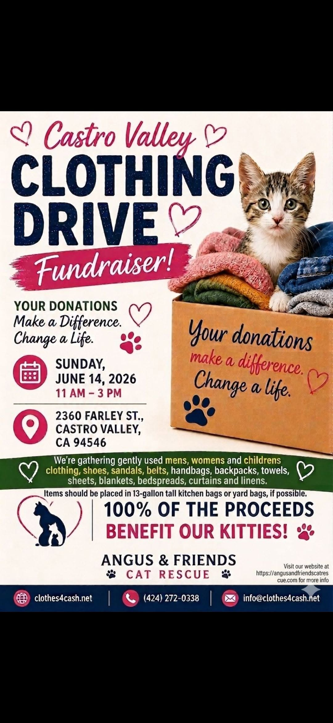 Castro Valley Clothing Drive Fundraiser image