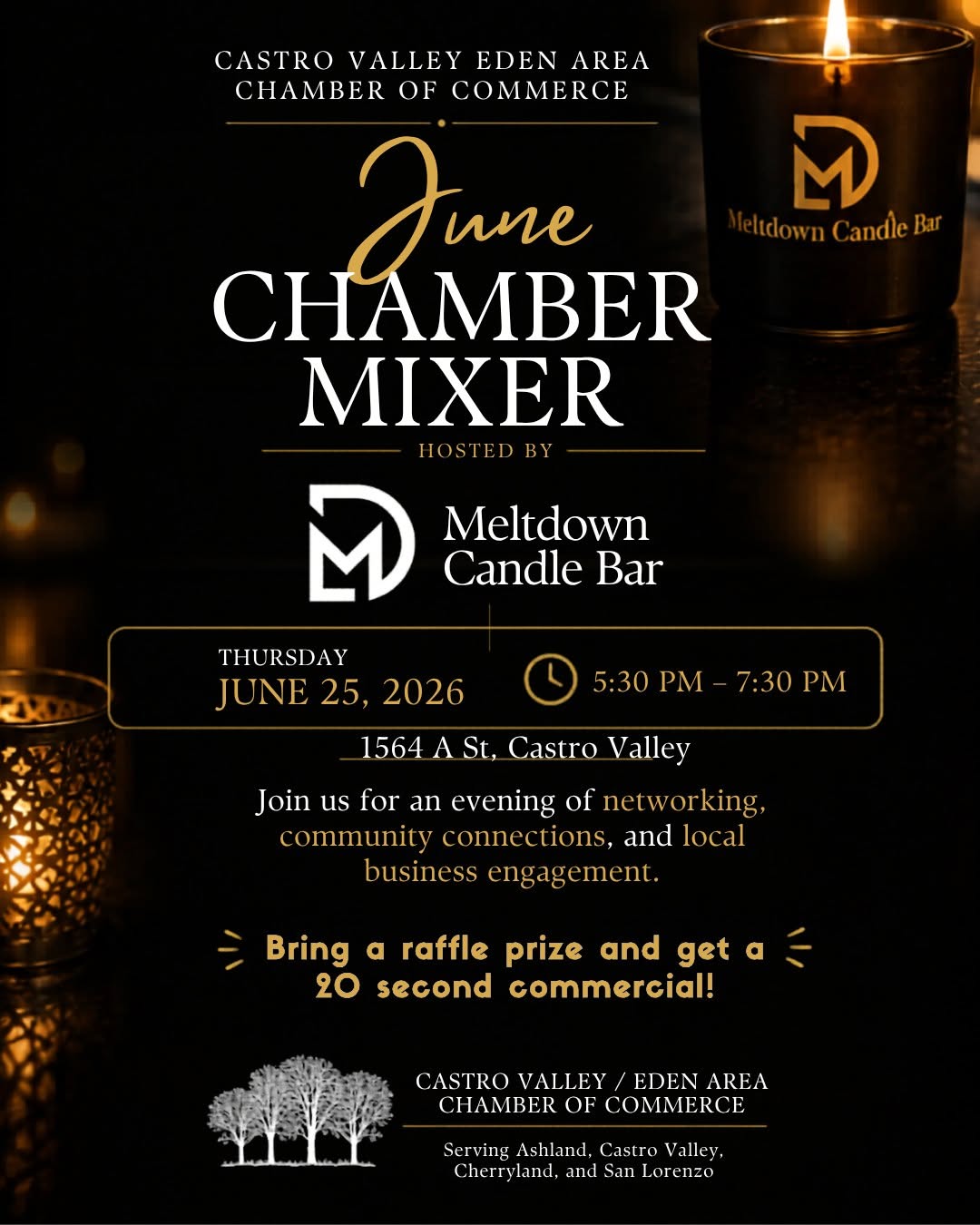 🕯️ Join Us for Our June Chamber Mixer at Meltdown Candle Bar! at Castro Valley Chamber Event